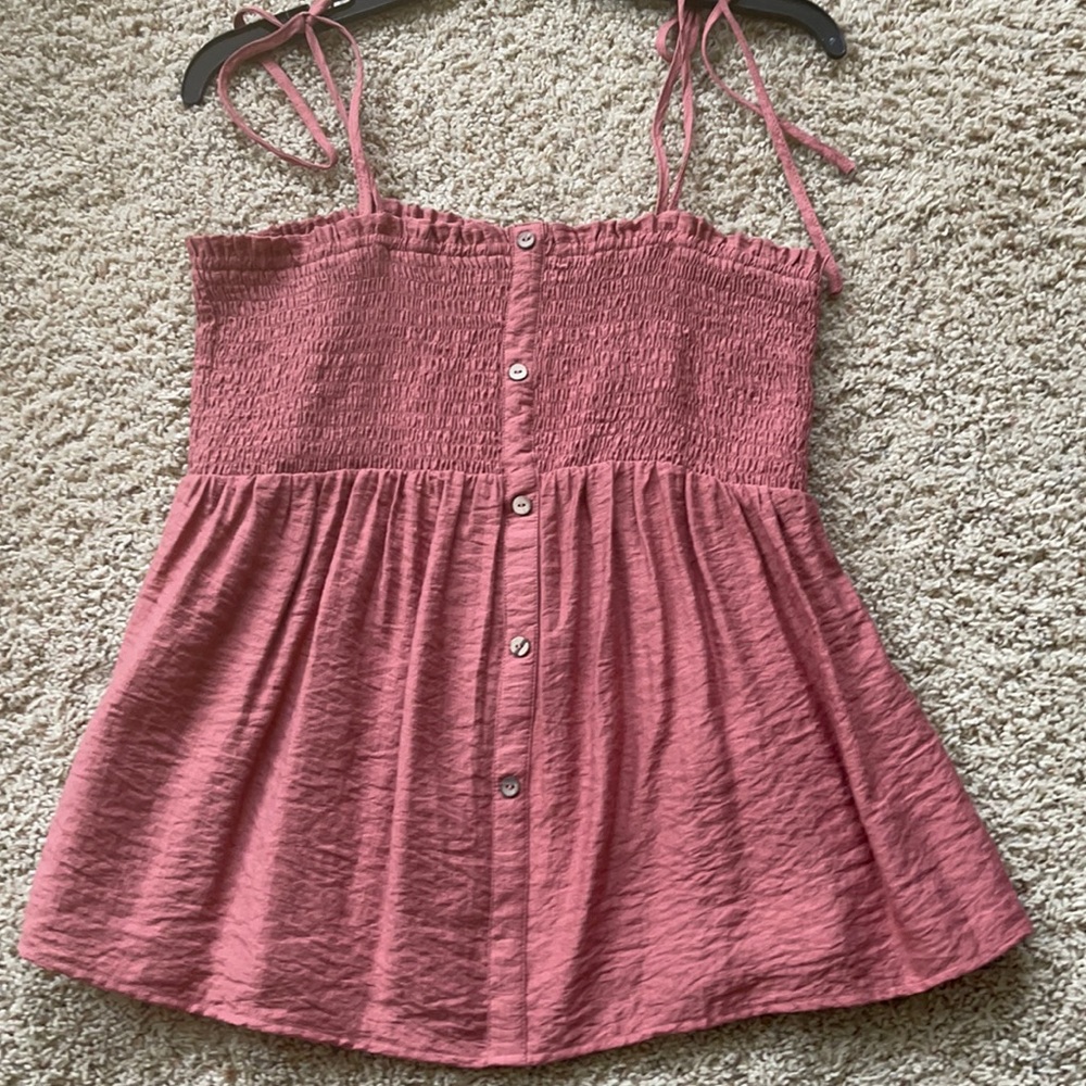 NWT smocked spaghetti strap tank - medium